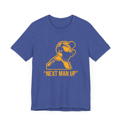 Next Man Up - Tomlin Quote - Short Sleeve Tee T-Shirt Printify Heather True Royal XS