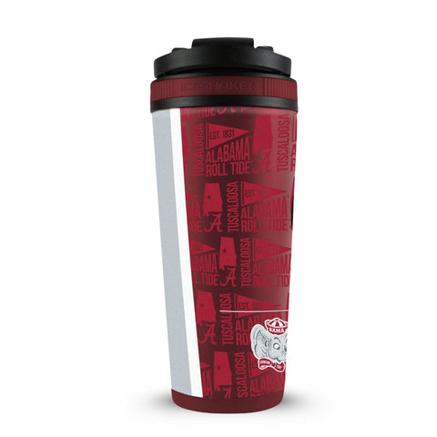 Alabama Crimson Tide Shaker | 4D Print Ice Shaker Bottle - Stainless Steel, Insulated