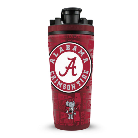 Alabama Crimson Tide Shaker | 4D Print Ice Shaker Bottle - Stainless Steel, Insulated