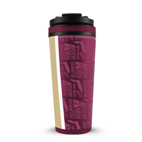 Florida State 4D Ice Shaker - NCAA Licensed Stainless Steel Shaker, 30 Hour Ice Retention