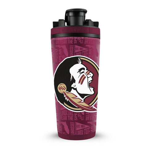Florida State 4D Ice Shaker - NCAA Licensed Stainless Steel Shaker, 30 Hour Ice Retention