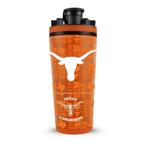 University of Texas Ice Shaker - 4D Vintage Print Stainless Steel Longhorns Cup
