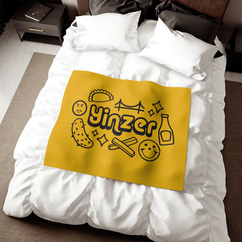 Yinzer Icon Doodles - TT Style - Sweatshirt Blanket