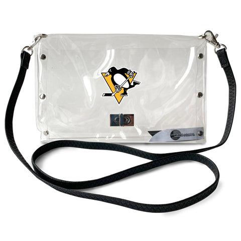 Pittsburgh Penguins Clear Envelope Purse Pittsburgh Penguins Little Earth Productions   