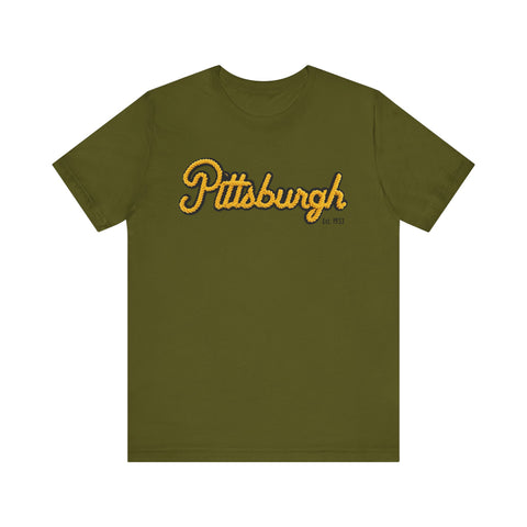 Pittsburgh Faux Embroidery - Short Sleeve T-Shirt