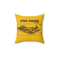 PNC Park -2001 - Retro Schematic - Spun Polyester Square Pillow Home Decor Printify 14" × 14"