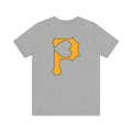 Heart of Pittsburgh - P for Pittsburgh Series - PRINT ON BACK - Short Sleeve Tee T-Shirt Printify   