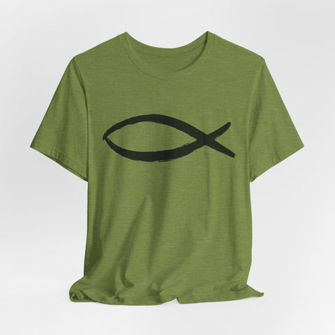 Christianity Fish Symbol - Unisex Jersey Short Sleeve Tee