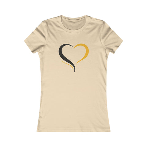 Black and Yellow Heart - Women's Favorite Tee