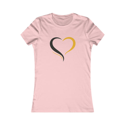 Black and Yellow Heart - Women's Favorite Tee