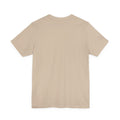 Back view of Pittsburgh Border Stamp - Short Sleeve T-Shirt in beige, perfect for casual wear with a minimalist aesthetic.