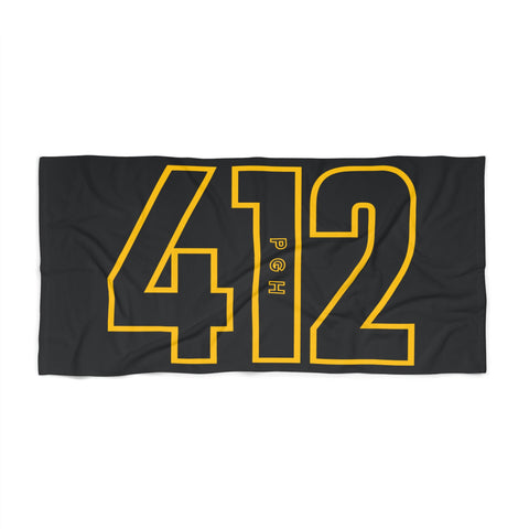 Beach Towel — 412 PGH (Black)