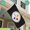 Pittsburgh Steelers Black Circle Logo Flag 3×5 Flag Turnovers Inc   