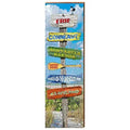 Erie Ohio Beach Directional Home Decor Art Print on Real Wood Wood Sign Mill Wood Art 9.5" x 30"  