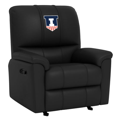 Rocker Recliner with Illinois Fighting Illini Logo