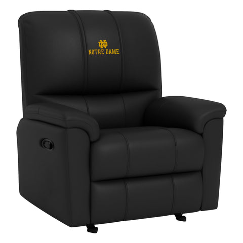 Rocker Recliner with Notre Dame Wordmark Logo