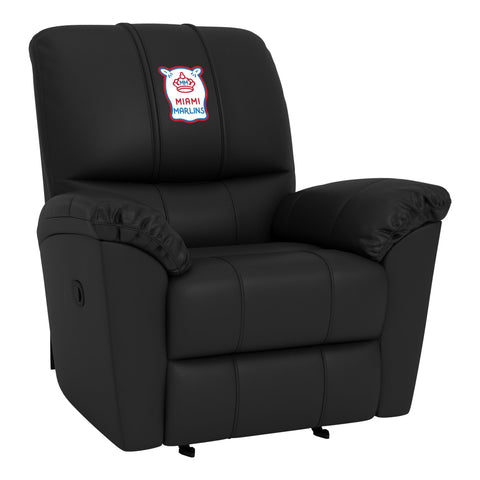 Rocker Recliner with Miami Marlins City Connect Secondary Logo