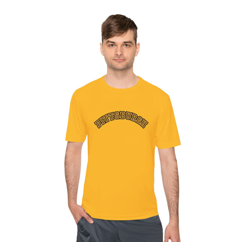 Pittsburgh Block Letters - Sport-Tek Unisex Moisture Wicking Tee