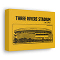 Three Rivers Stadium - 1970 - Retro Schematic - Canvas Gallery Wrap Wall Art Canvas Printify 7" x 5" 1.25" 