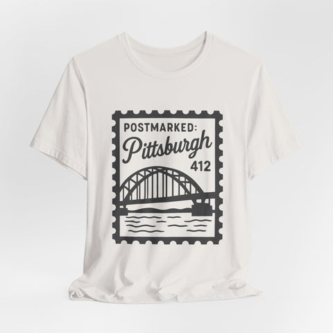 Vintage Pittsburgh Stamp - Unisex Jersey Short Sleeve Tee
