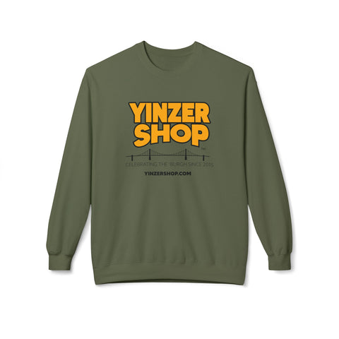 YinzerShop Serving Since 2015 - Gildan SF000 -Unisex Midweight Softstyle Fleece Crewneck Sweatshirt Sweatshirt Printify Military Green S