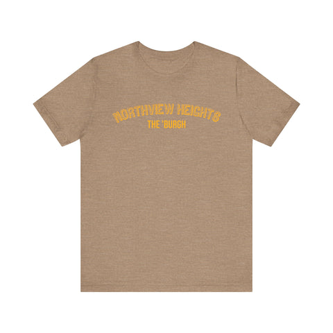 Northview Heights - The Burgh Neighborhood Series - Unisex Jersey Short Sleeve Tee T-Shirt Printify Heather Tan XS 