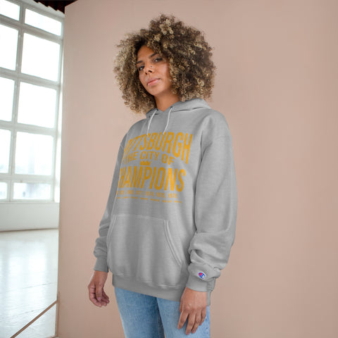 Pittsburgh, The City of Champions - Champion Hoodie Hoodie Printify   