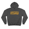 Made of Steel in Pittsburgh Hoodie Black - Champion Hoodie Hoodie Printify Charcoal Heather S 