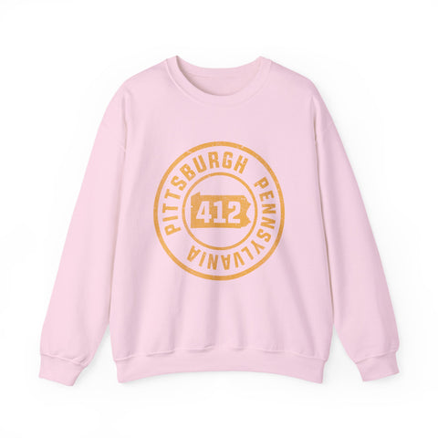 412 Pittsburgh Stamp - Heavy Blend™ Crewneck Sweatshirt