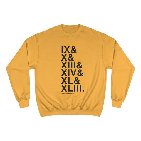 Pittsburgh Football Championships Ampersand - Champion Crewneck Sweatshirt Sweatshirt Printify Gold S 