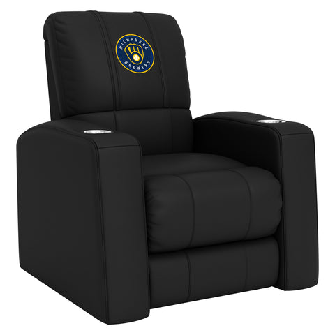 Relax Home Theater Recliner with Milwaukee Brewers Primary Logo