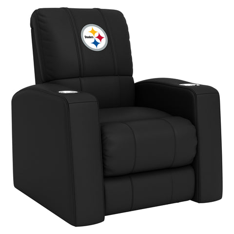 Relax Home Theater Recliner with  Pittsburgh Steelers Primary Logo NFL Furniture Zipchair   