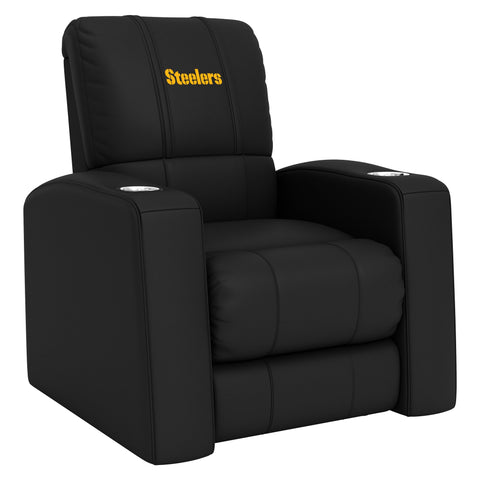 Relax Home Theater Recliner with  Pittsburgh Steelers Secondary Logo NFL Furniture Zipchair   