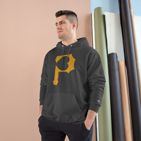 Heart of Pittsburgh - P for Pittsburgh Series - Champion Hoodie Hoodie Printify   