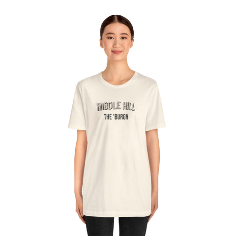 Middle Hill - The Burgh Neighborhood Series - Unisex Jersey Short Sleeve Tee T-Shirt Printify   