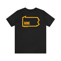 Pittsburgh, Pennsylvania, Home - PRINT ON BACK  - Short Sleeve Tee T-Shirt Printify   