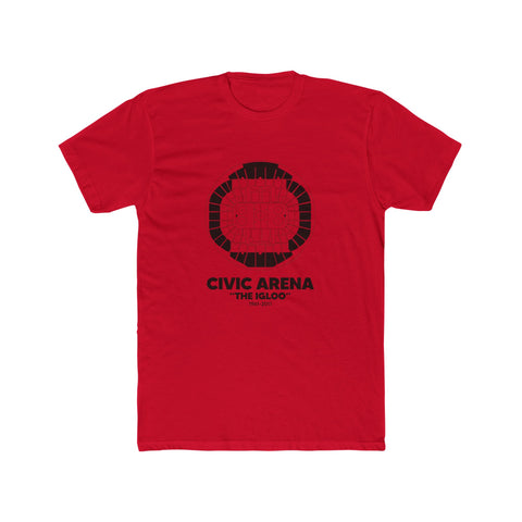 Pittsburgh Civic Arena "The Igloo"  Cotton Crew Tee T-Shirt Printify Solid Red S 