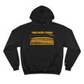 Three Rivers Stadium - Retro Schematic - Champion Hoodie Hoodie Printify Black S 