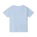 Back view of light blue Cleveland Smells Like My Diaper toddler t-shirt, crafted from soft cotton for kids' comfort and style.