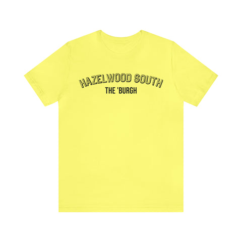 Hazelwood South  - The Burgh Neighborhood Series - Unisex Jersey Short Sleeve Tee T-Shirt Printify Yellow S 