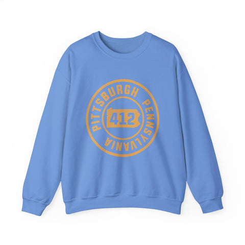 412 Pittsburgh Stamp - Heavy Blend™ Crewneck Sweatshirt