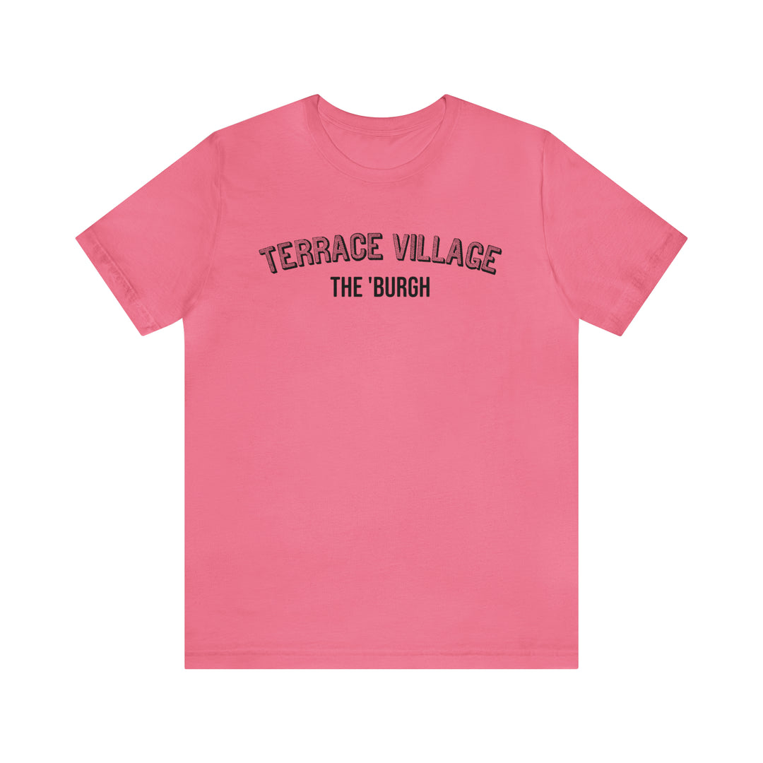 Terrace Village - The Burgh Neighborhood Series - Unisex Jersey Short Sleeve Tee T-Shirt Printify Charity Pink S 