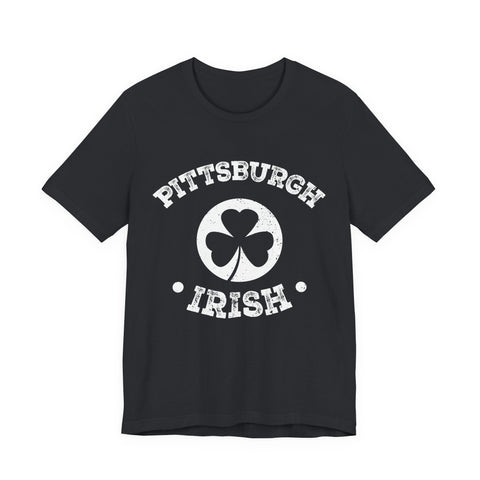 Unisex Jersey Tee Pittsburgh Irish - Soft Breathable Fabric Short Sleeve Shirt