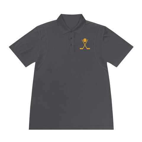 Pittsburgh Hockey "Crossed Sticks" -  Men's Sport Polo Shirt T-Shirt Printify Iron Grey S 