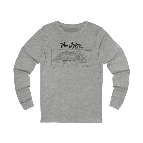 The Igloo - EST 1961 - Civic Arena - Retro Schematic - Long Sleeve Tee