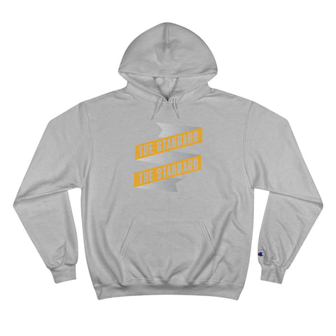 The Standard Is The Standard - Banner - Champion Hoodie Hoodie Printify Light Steel S 