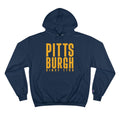 Big Pittsburgh - Champion Hoodie Hoodie Printify Navy S 