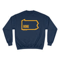 Pittsburgh, Pennsylvania, Home - Champion Crewneck Sweatshirt Sweatshirt Printify Navy S 