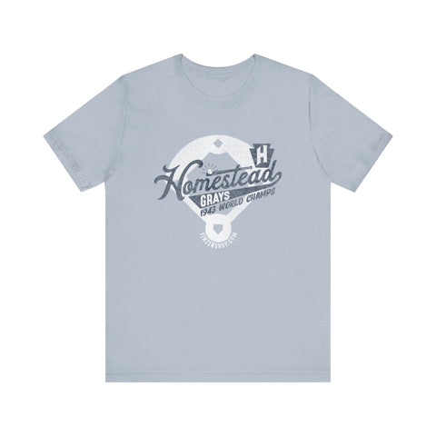 Homestead Grays - Retro Baseball - Short Sleeve Tee T-Shirt Printify Light Blue S 