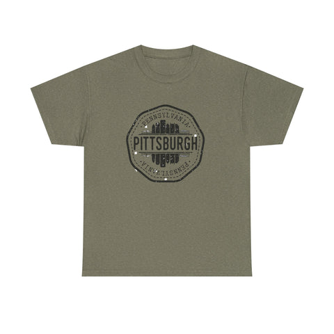 Pittsburgh Vintage Stamp - Unisex Heavy Cotton Tee